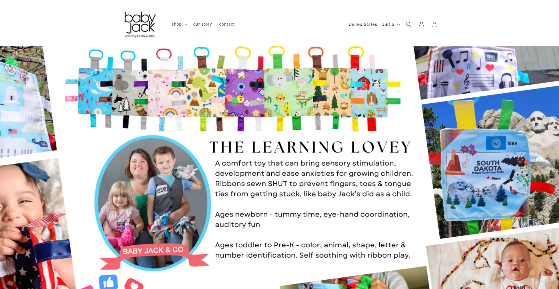 Website screenshot of Babyjackandcompany.com