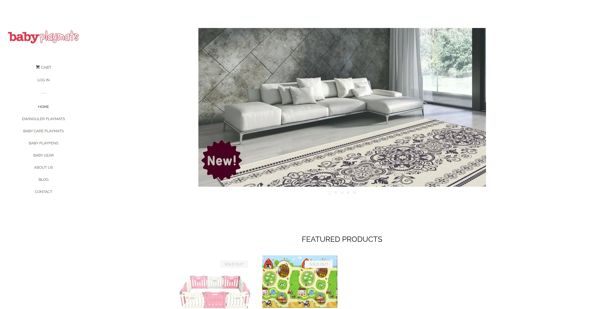 Website screenshot of Babyplaymats.ca