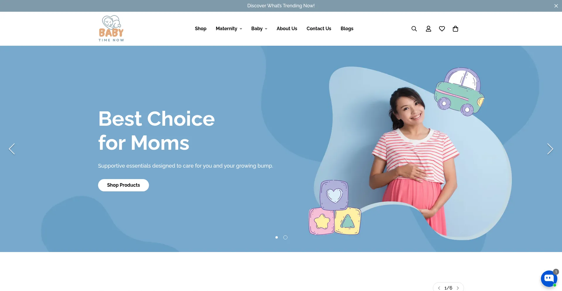 Website screenshot of Babytimenow.com