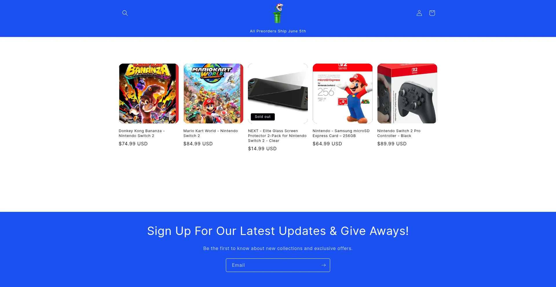 Website screenshot of Backstock.shop