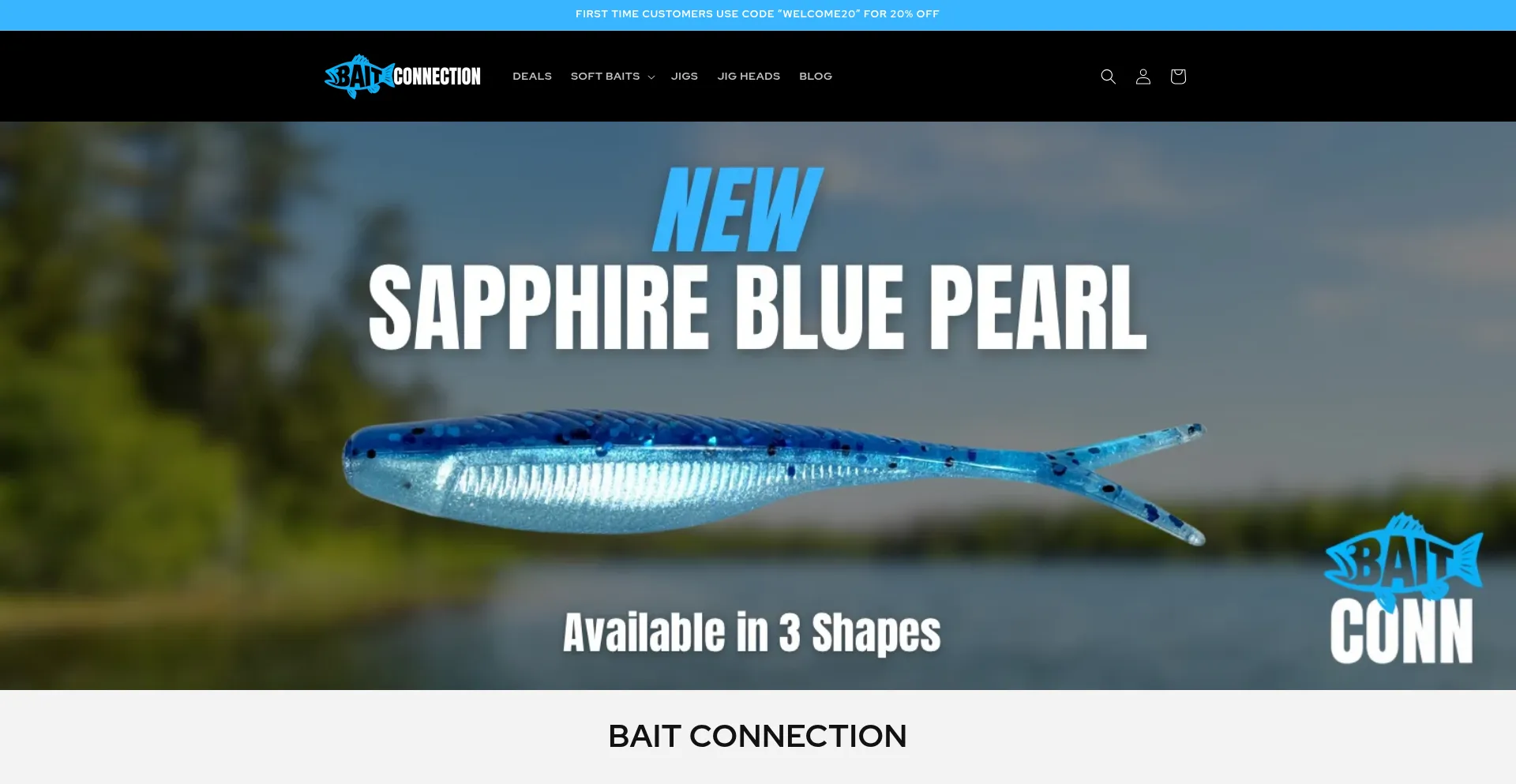 Website screenshot of Baitconnection.com