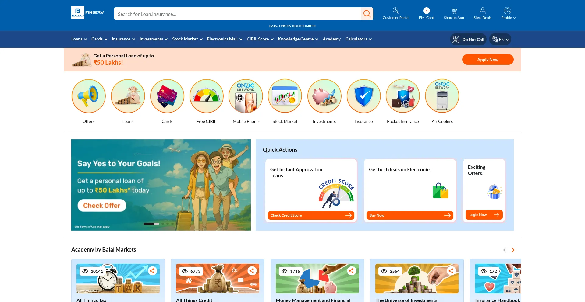 Bajajfinservmarkets.in