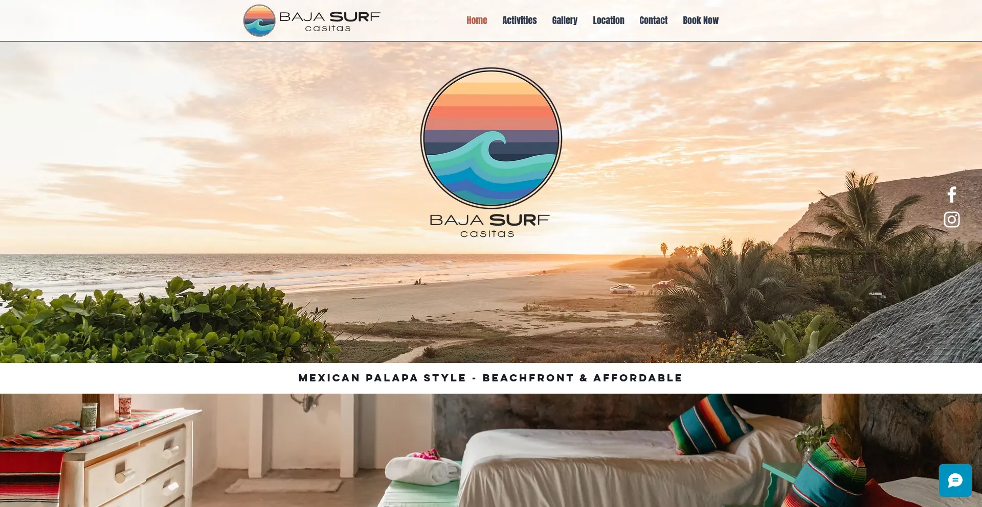 Website screenshot of Bajasurfcasitas.com
