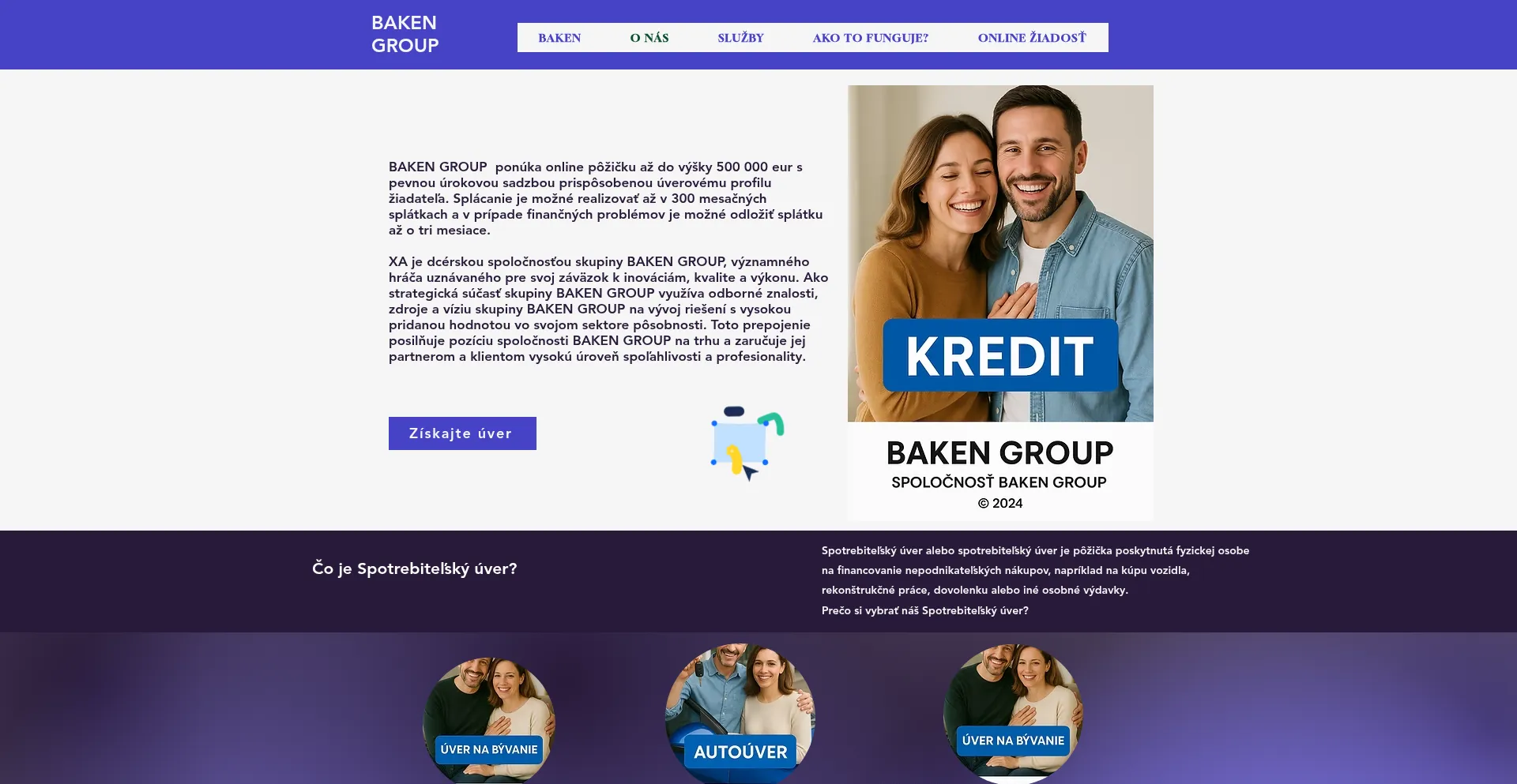 Website screenshot of Bakengroup.cfd