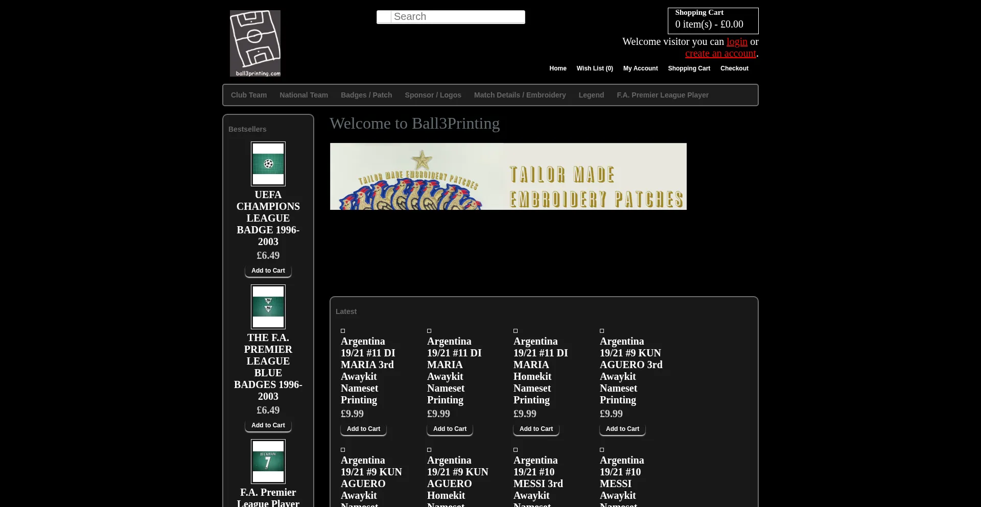 Website screenshot of Ball3printing.com