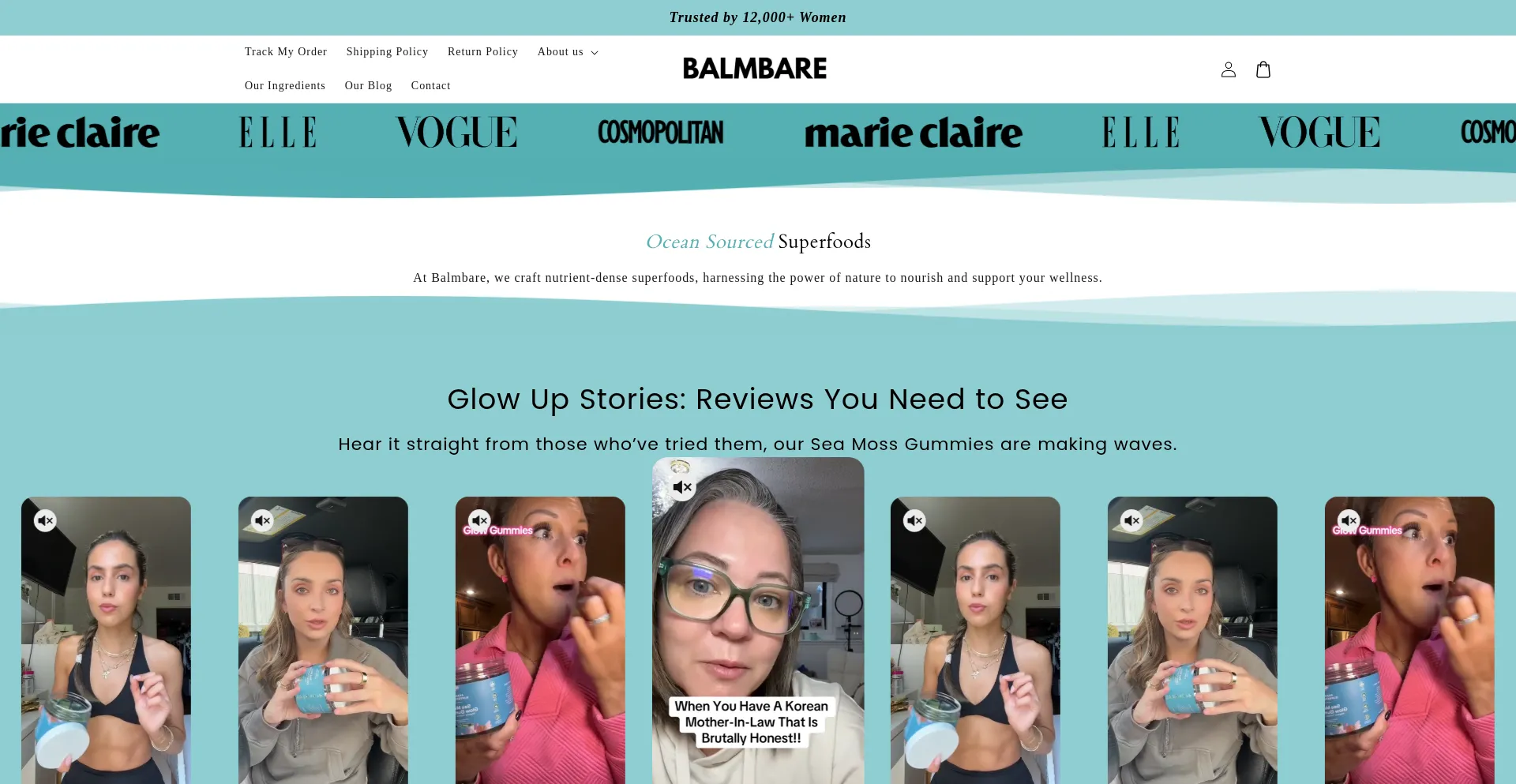 Website screenshot of Balmbare.com