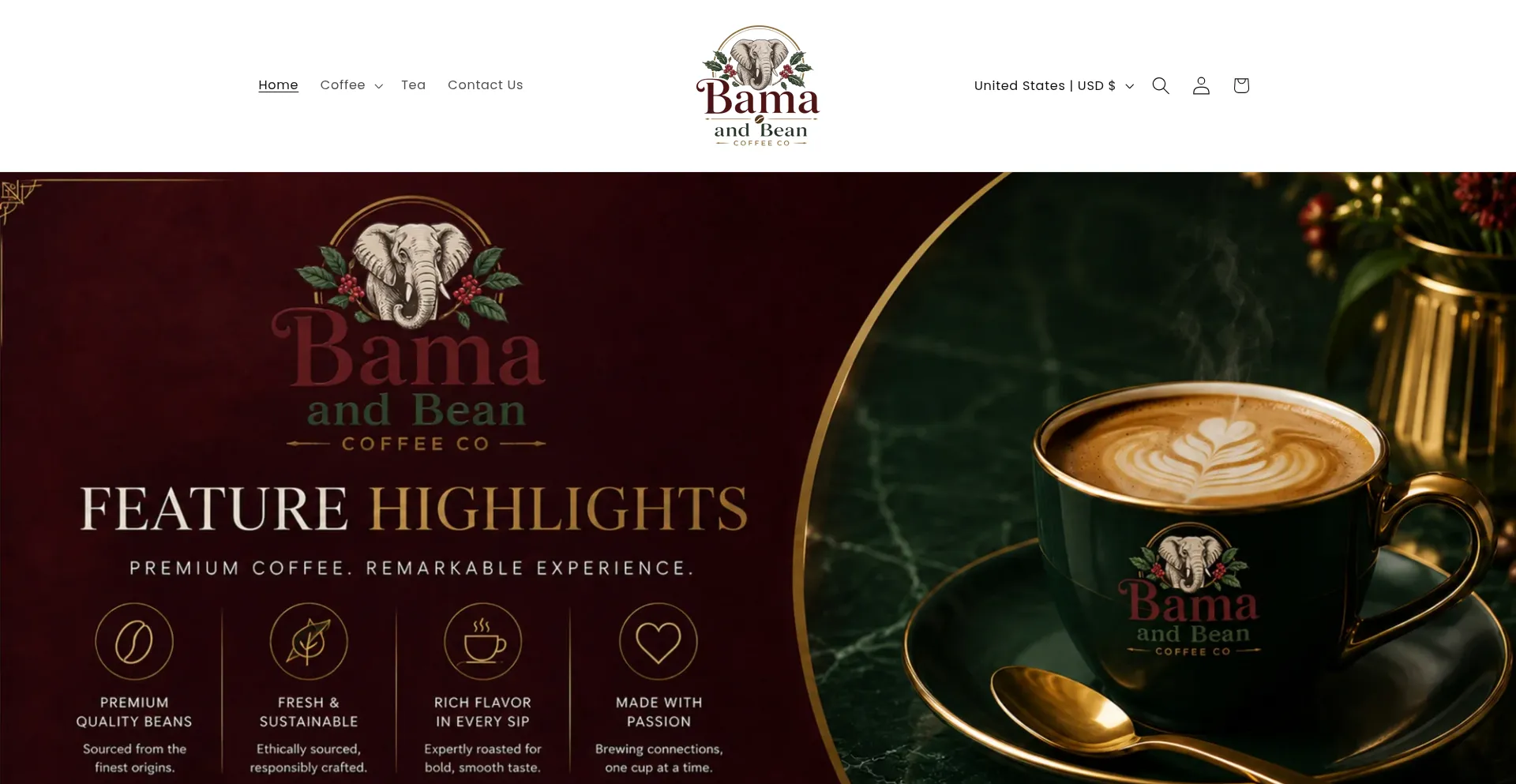 Bamaandbeancoffee.com