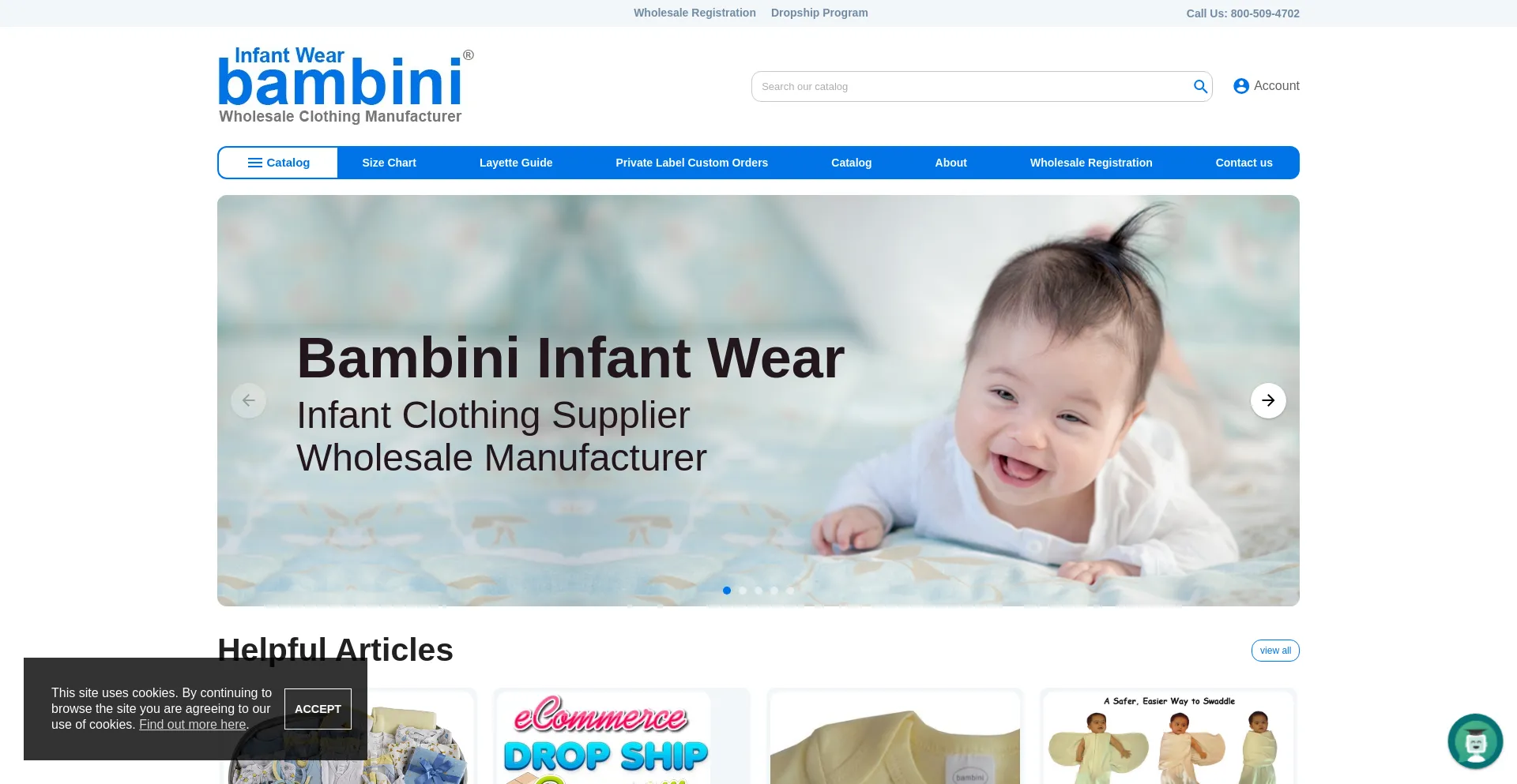 Website screenshot of Bambinilayette.com