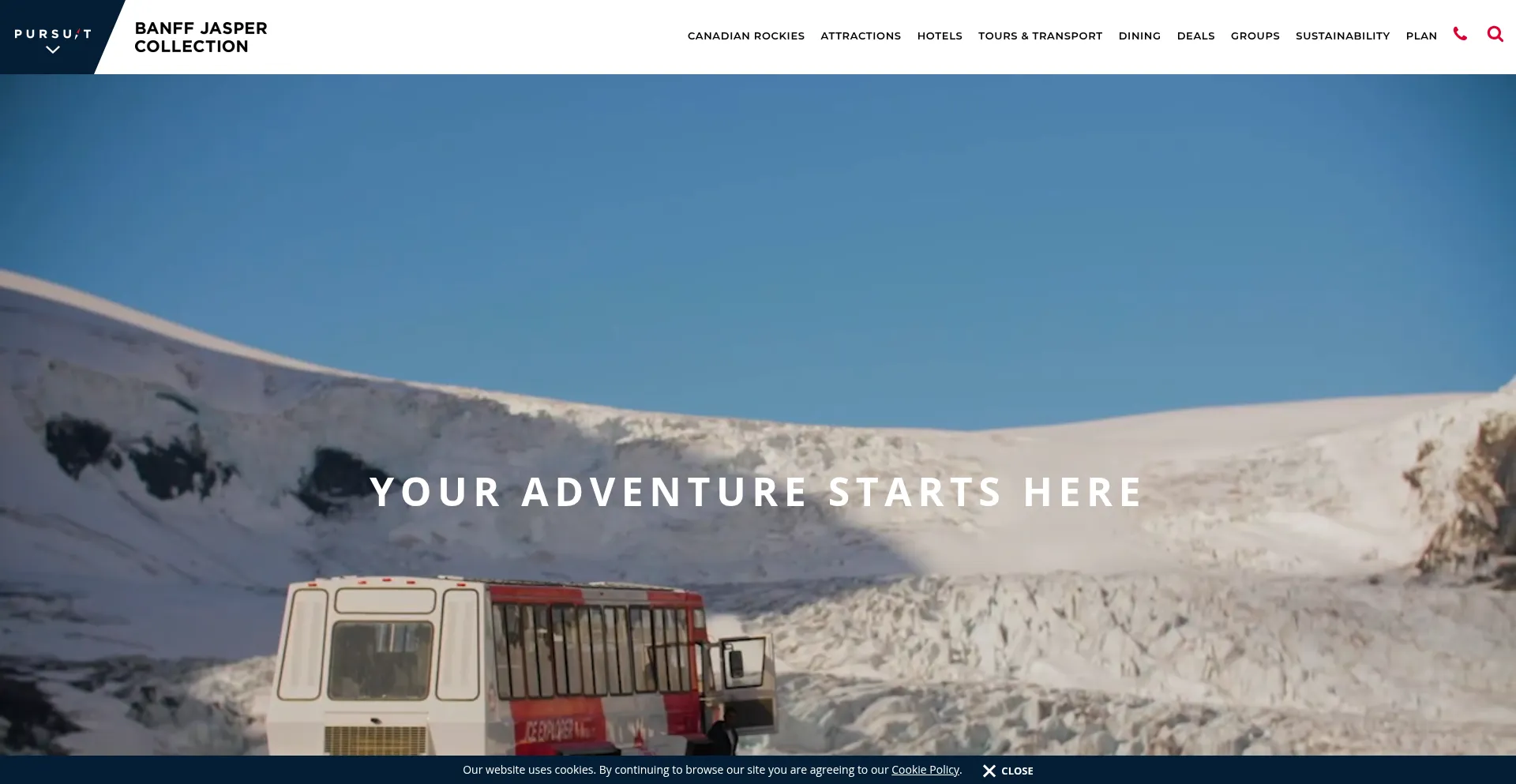 Website screenshot of Banffjaspercollection.com