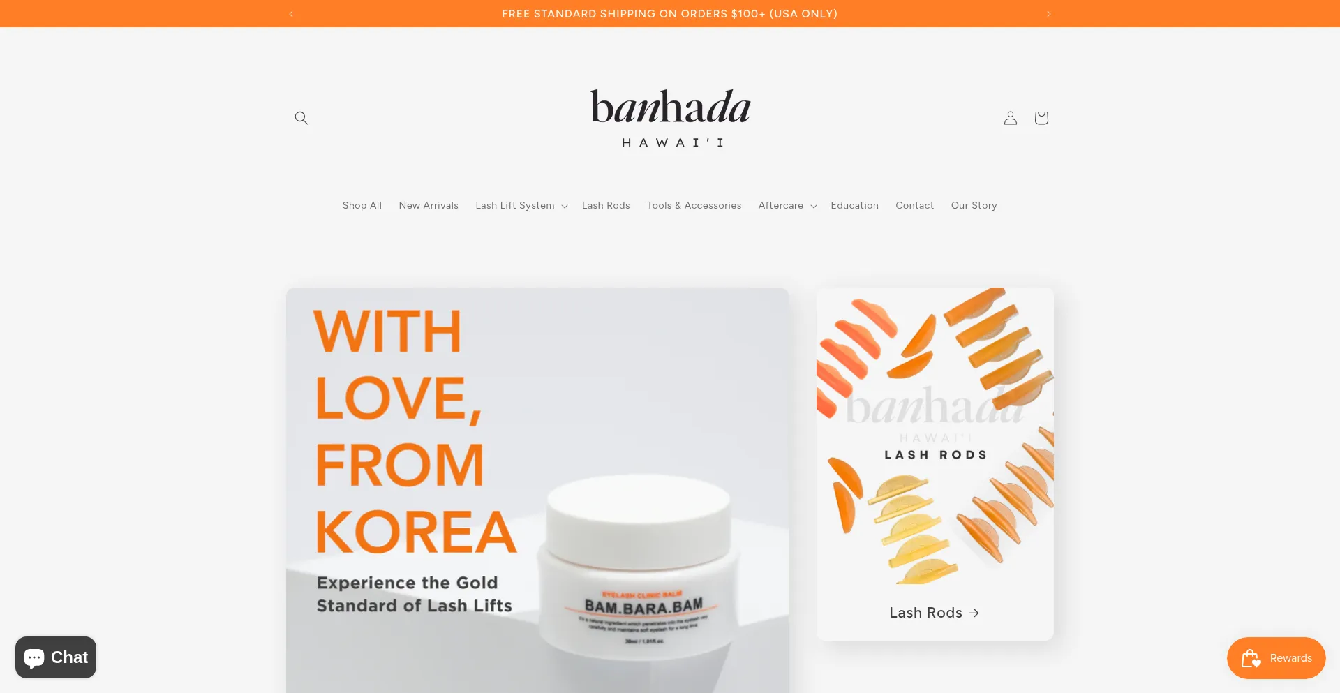 Website screenshot of Banhadahawaii.com