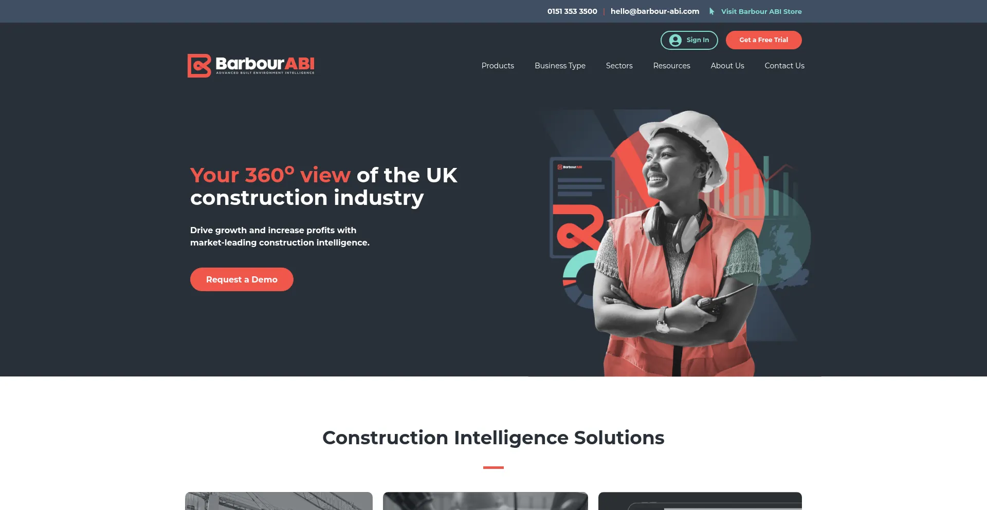 Website screenshot of Barbour-abi.com