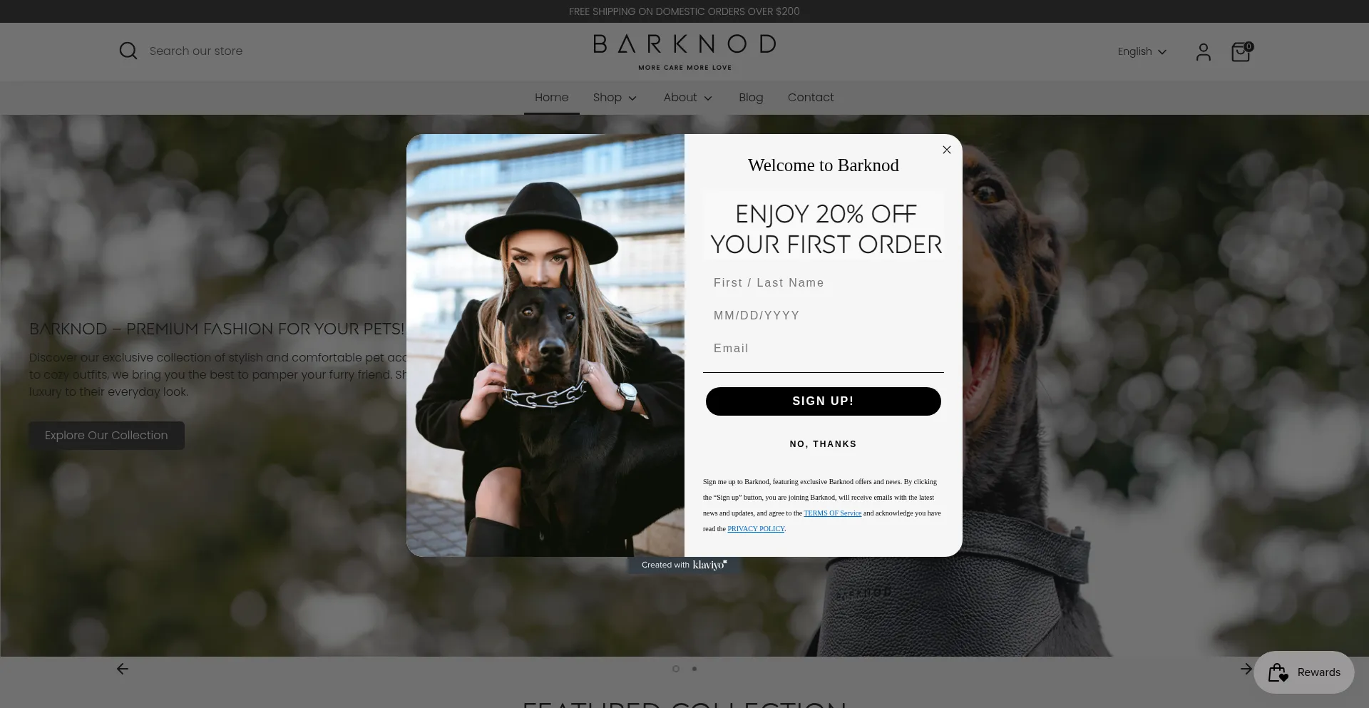 Website screenshot of Barknod.com