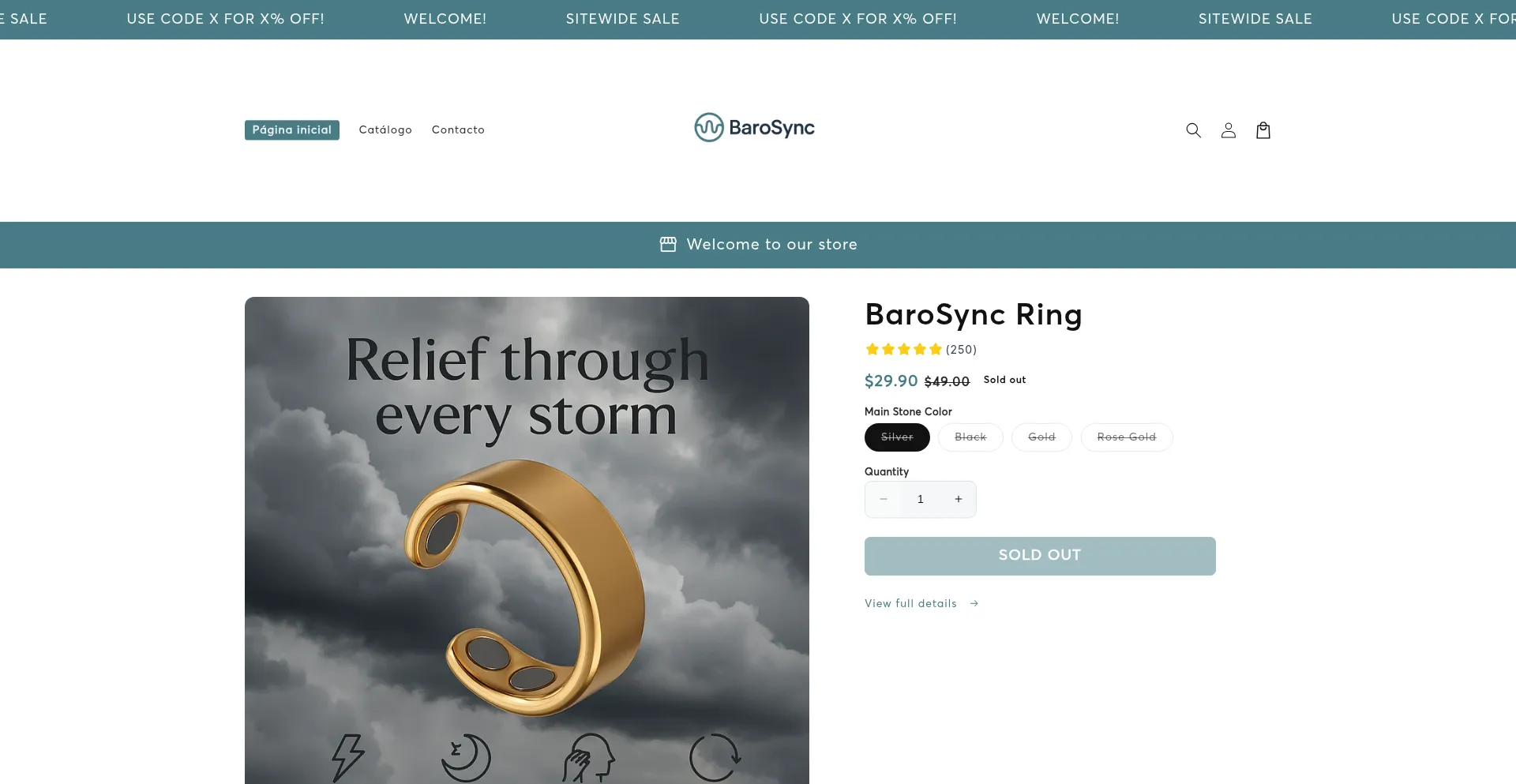 Website screenshot of Barosync.com
