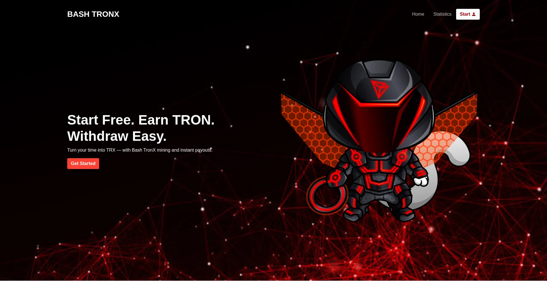Website screenshot of Bashtronx.com