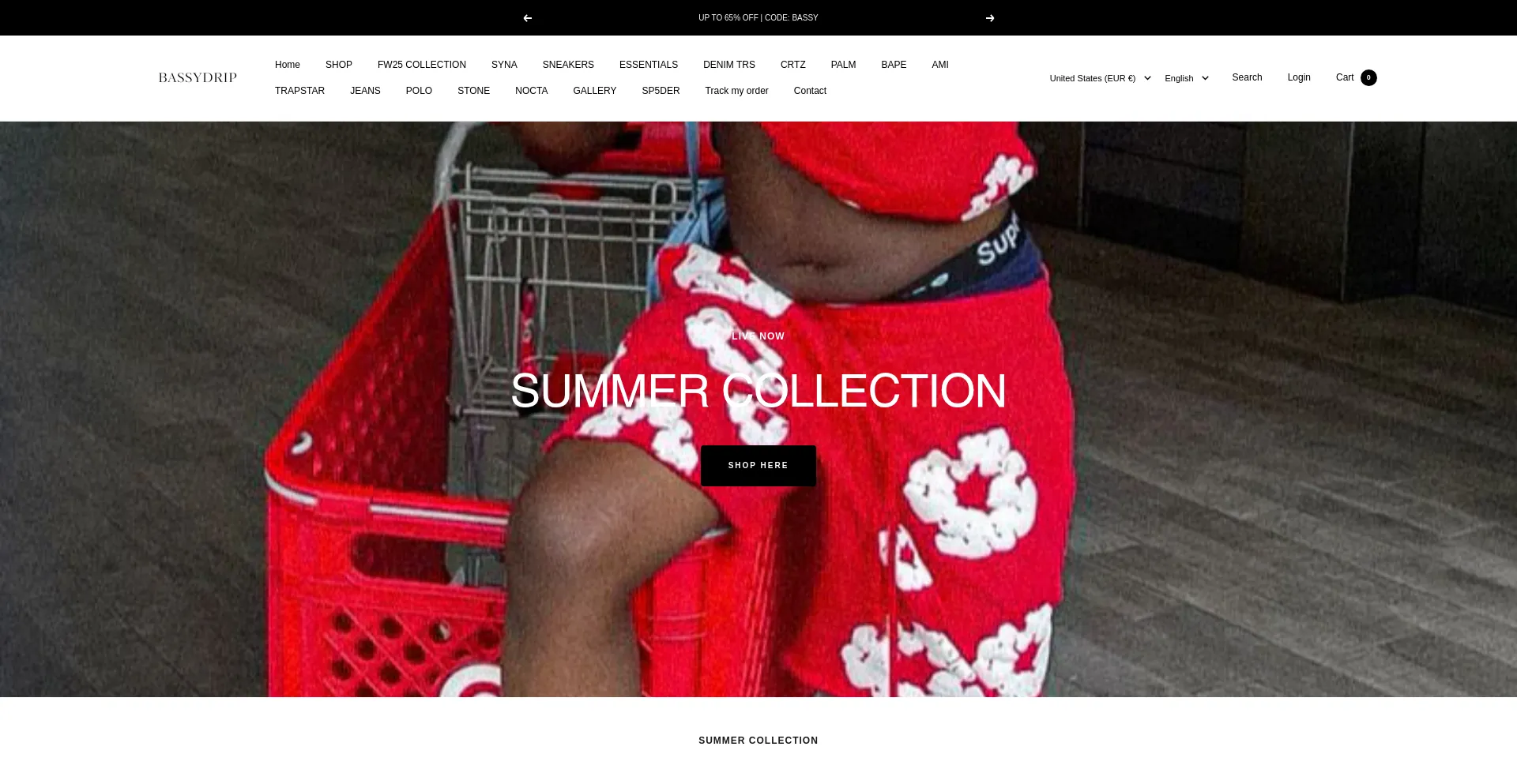 Website screenshot of Bassydrip.com
