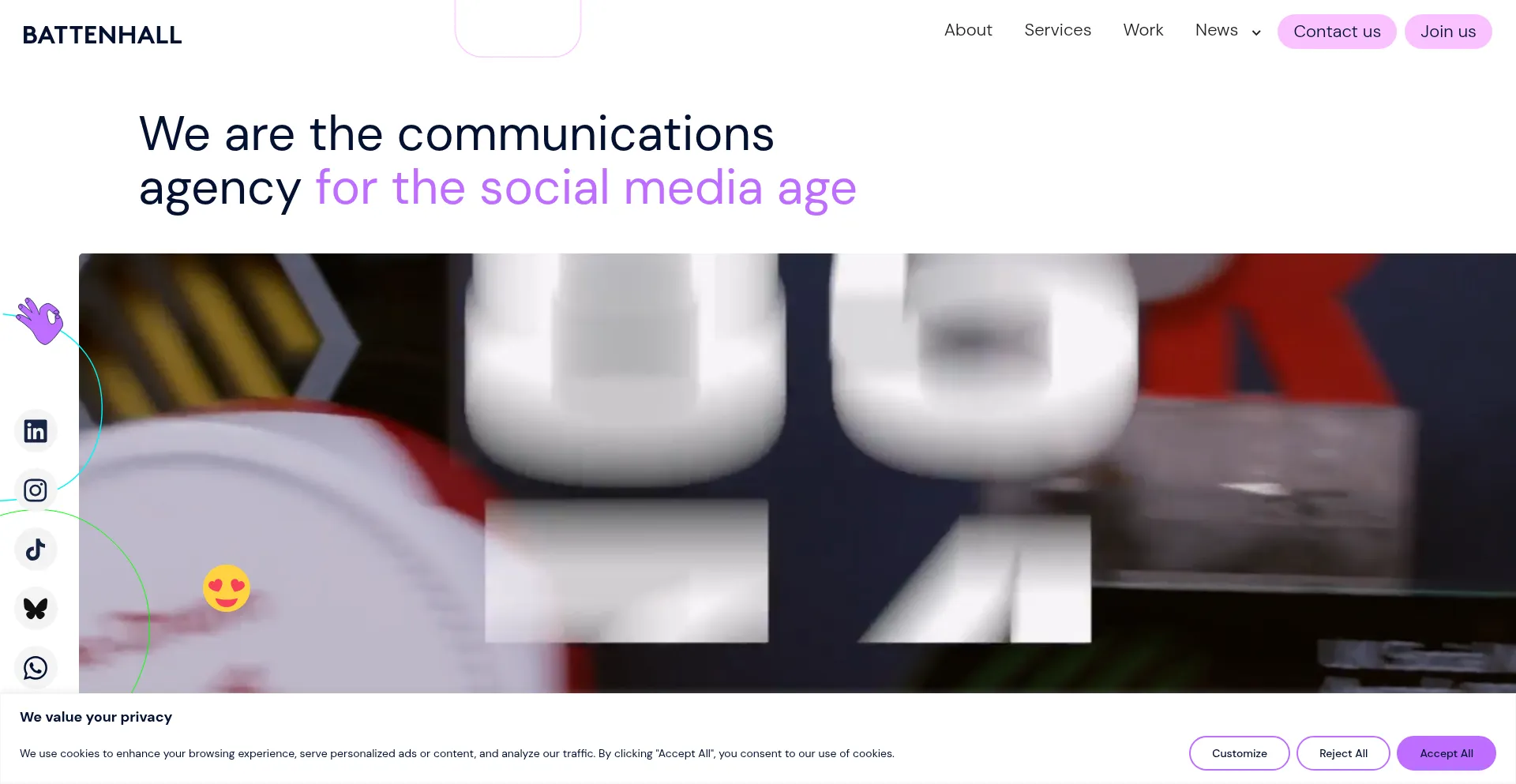 Website screenshot of Battenhall.com