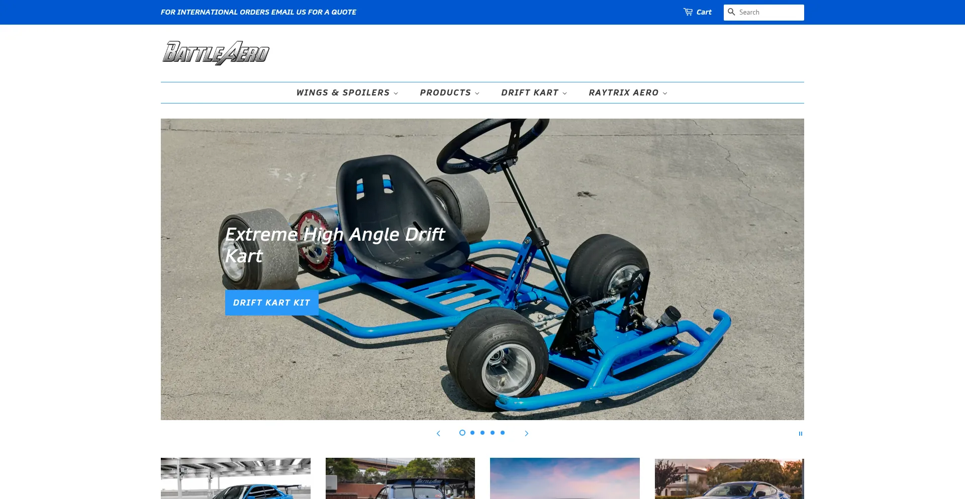 Website screenshot of Battleaero.com