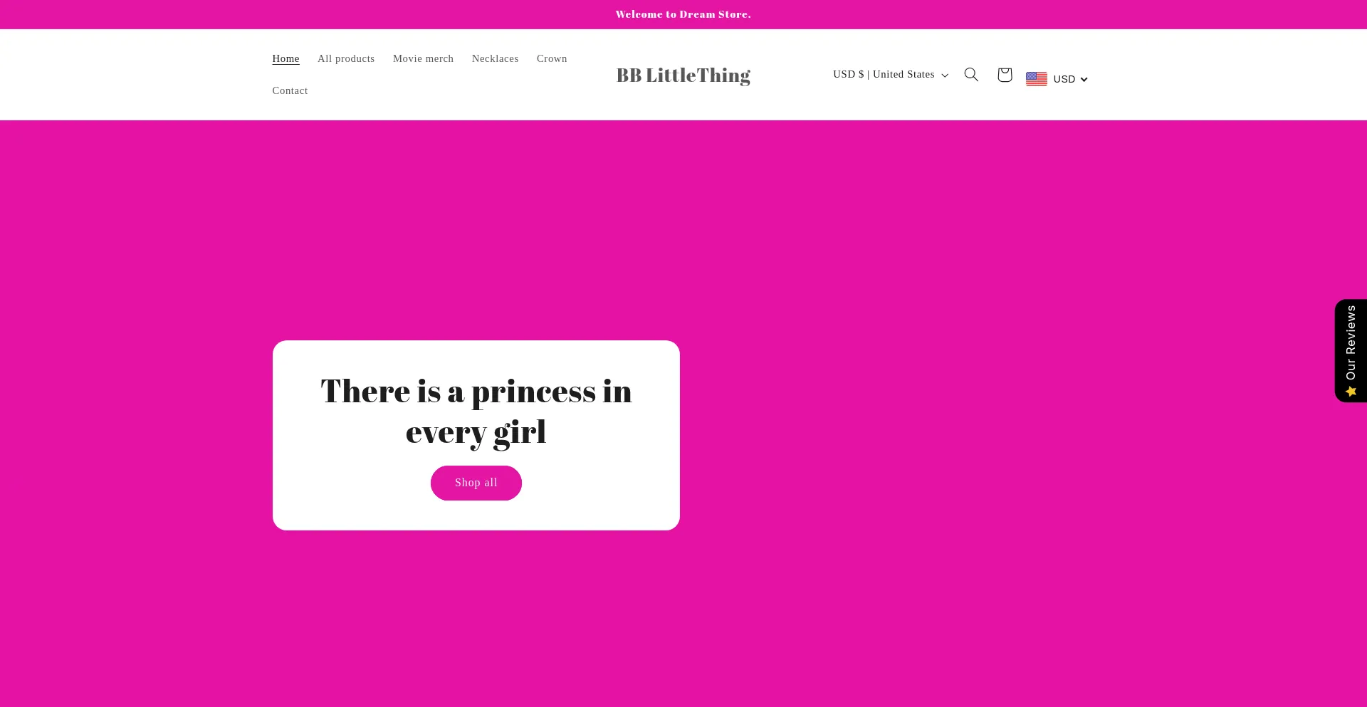 Website screenshot of Bblittelthing.com