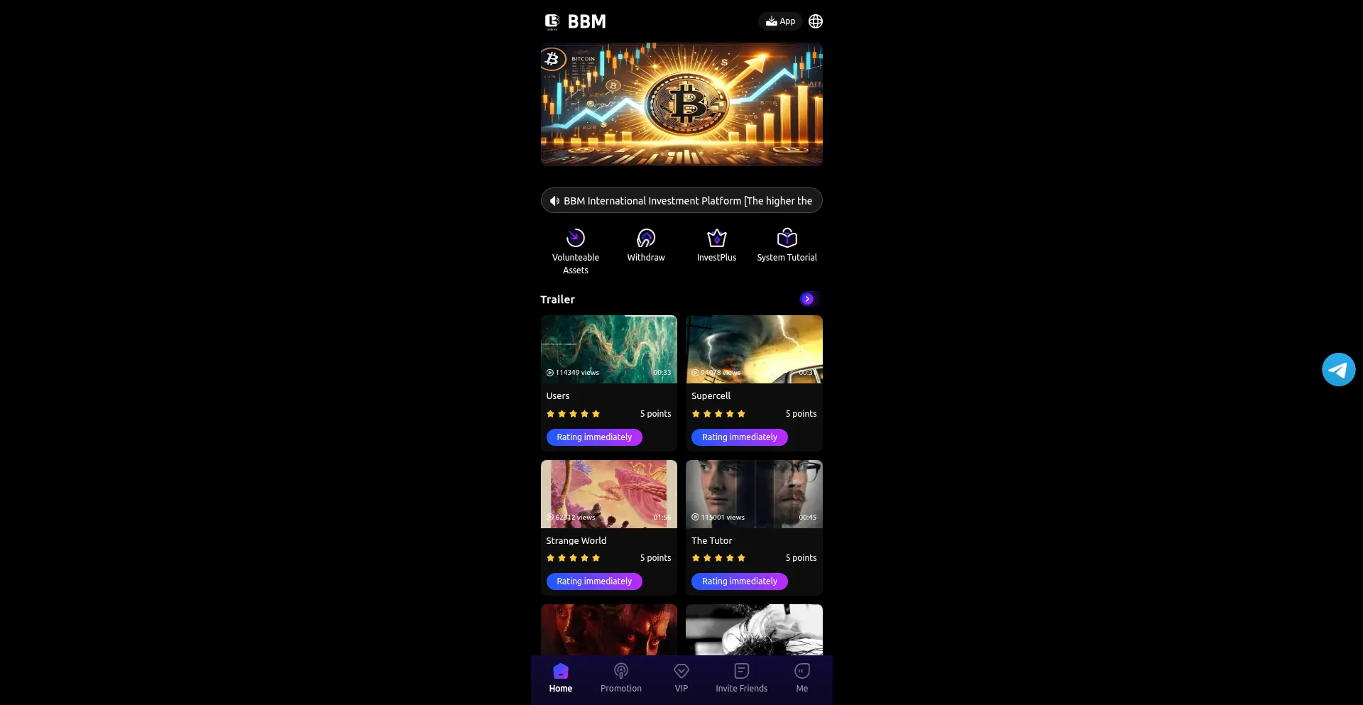 Website screenshot of Bbm-tv.com