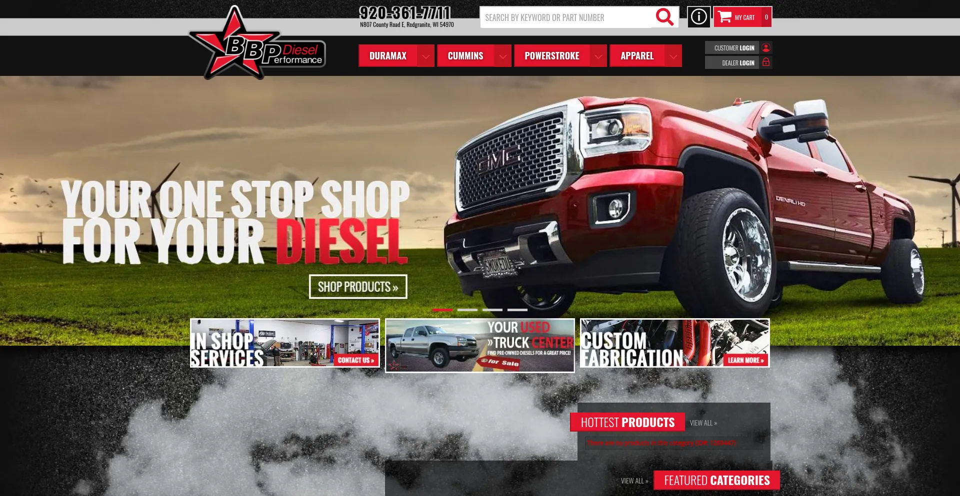 Website screenshot of Bbpdiesel.com