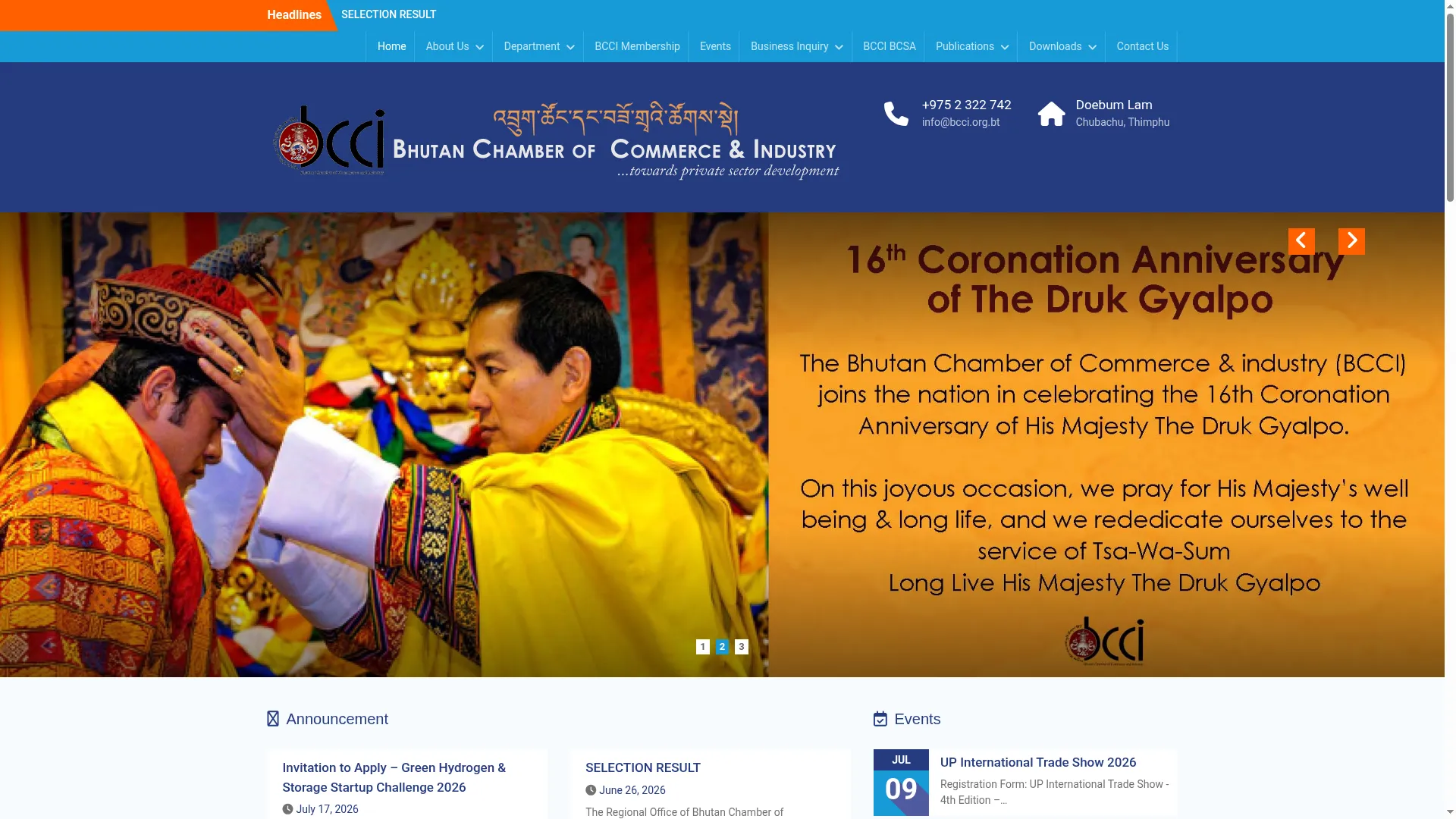 Bcci.org.bt
