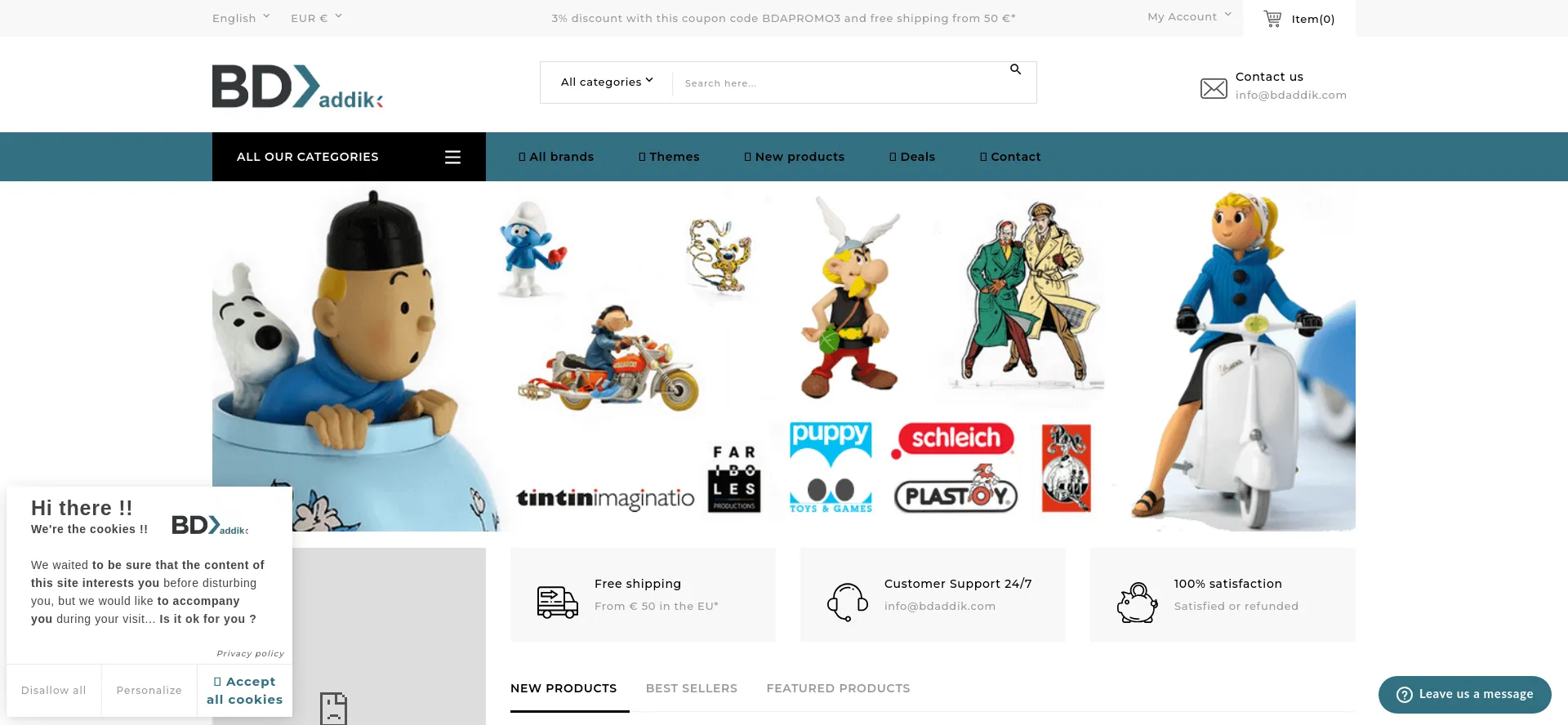 Website screenshot of Bdaddik.com