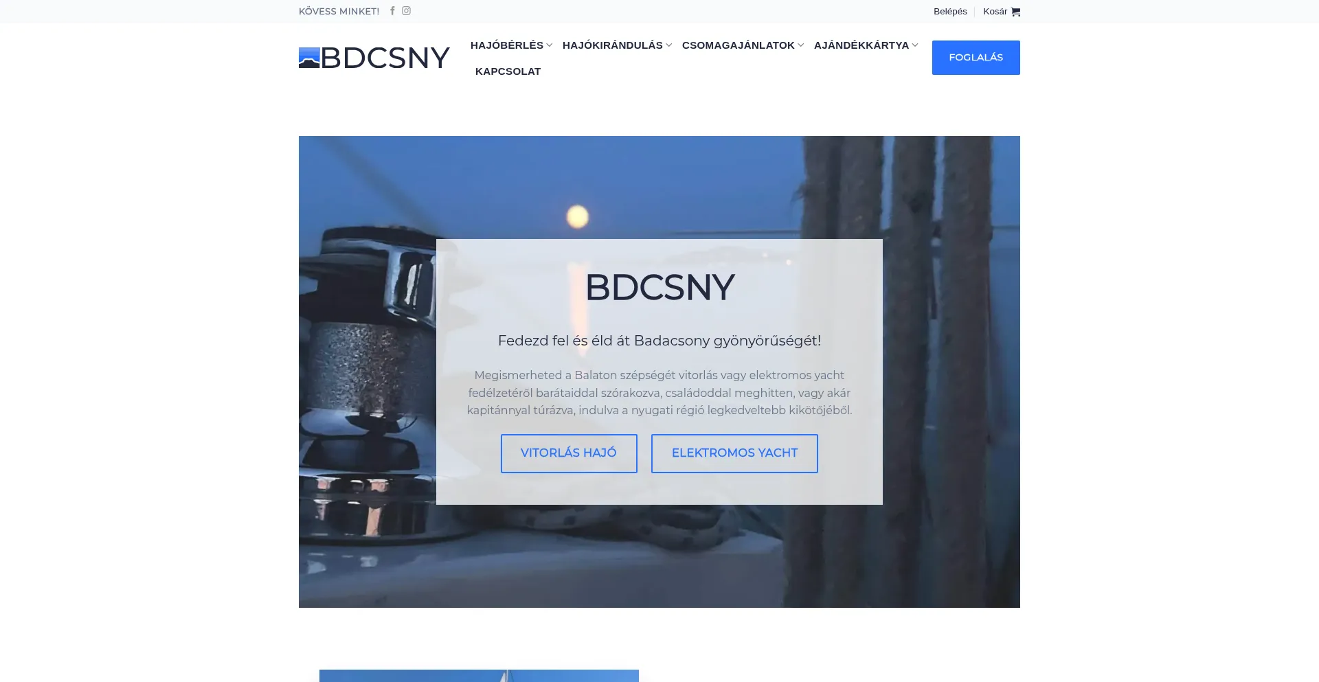 Website screenshot of Bdcsny.hu