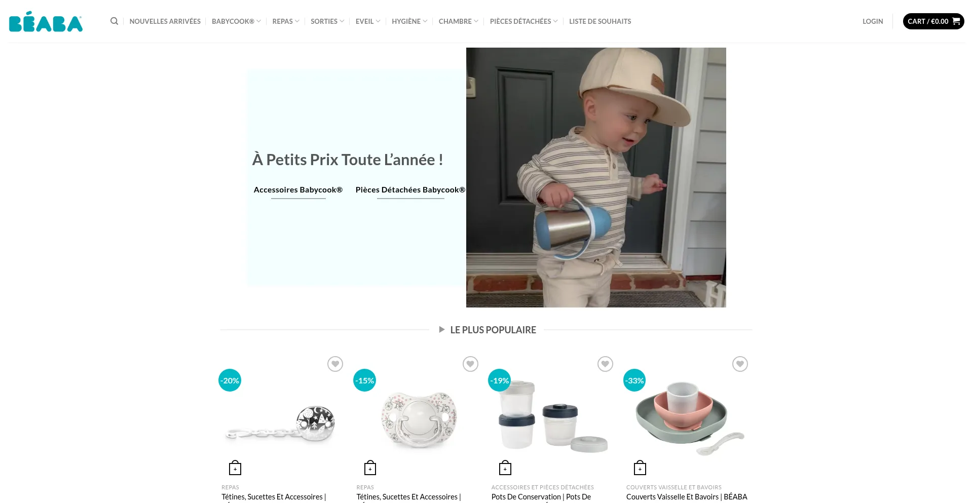 Website screenshot of Beaba-fr.com