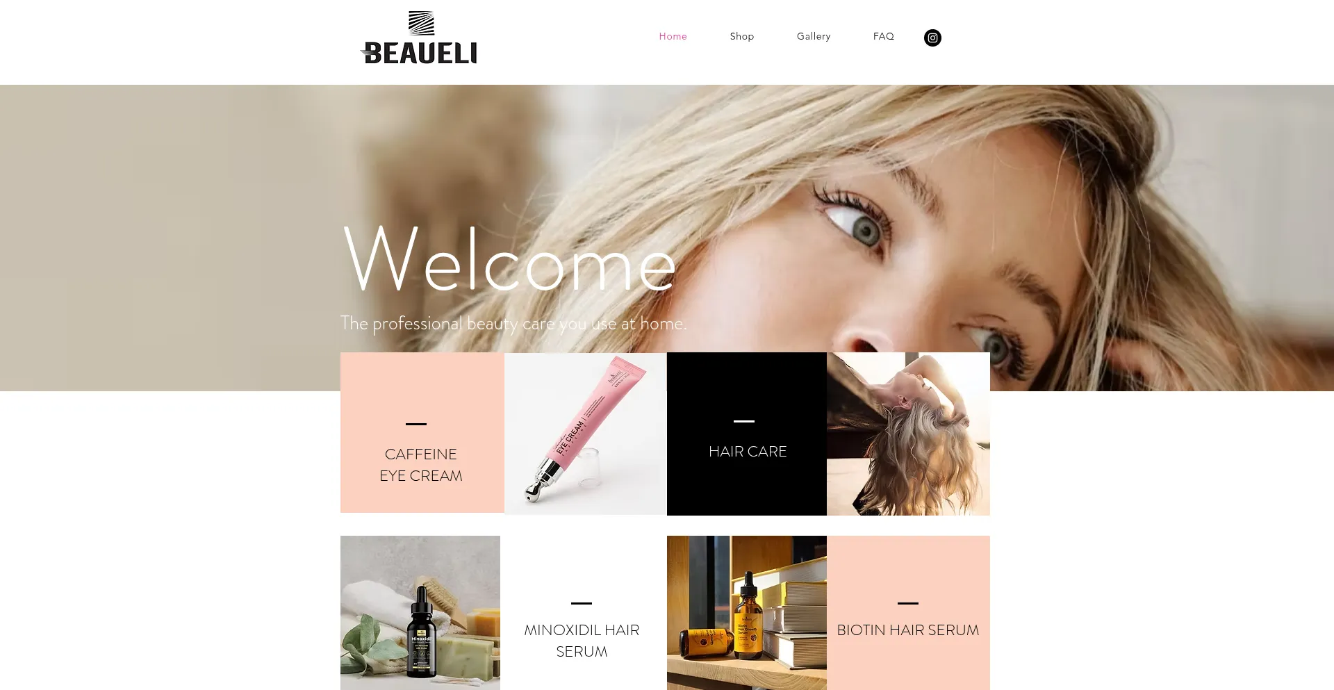 Website screenshot of Beaueli.com
