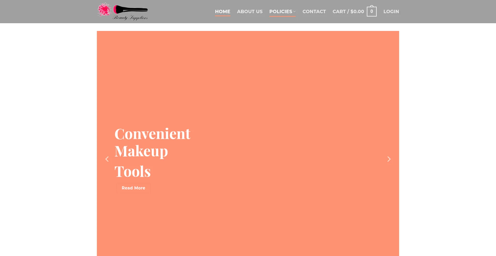 Website screenshot of Beautysuppliers.org