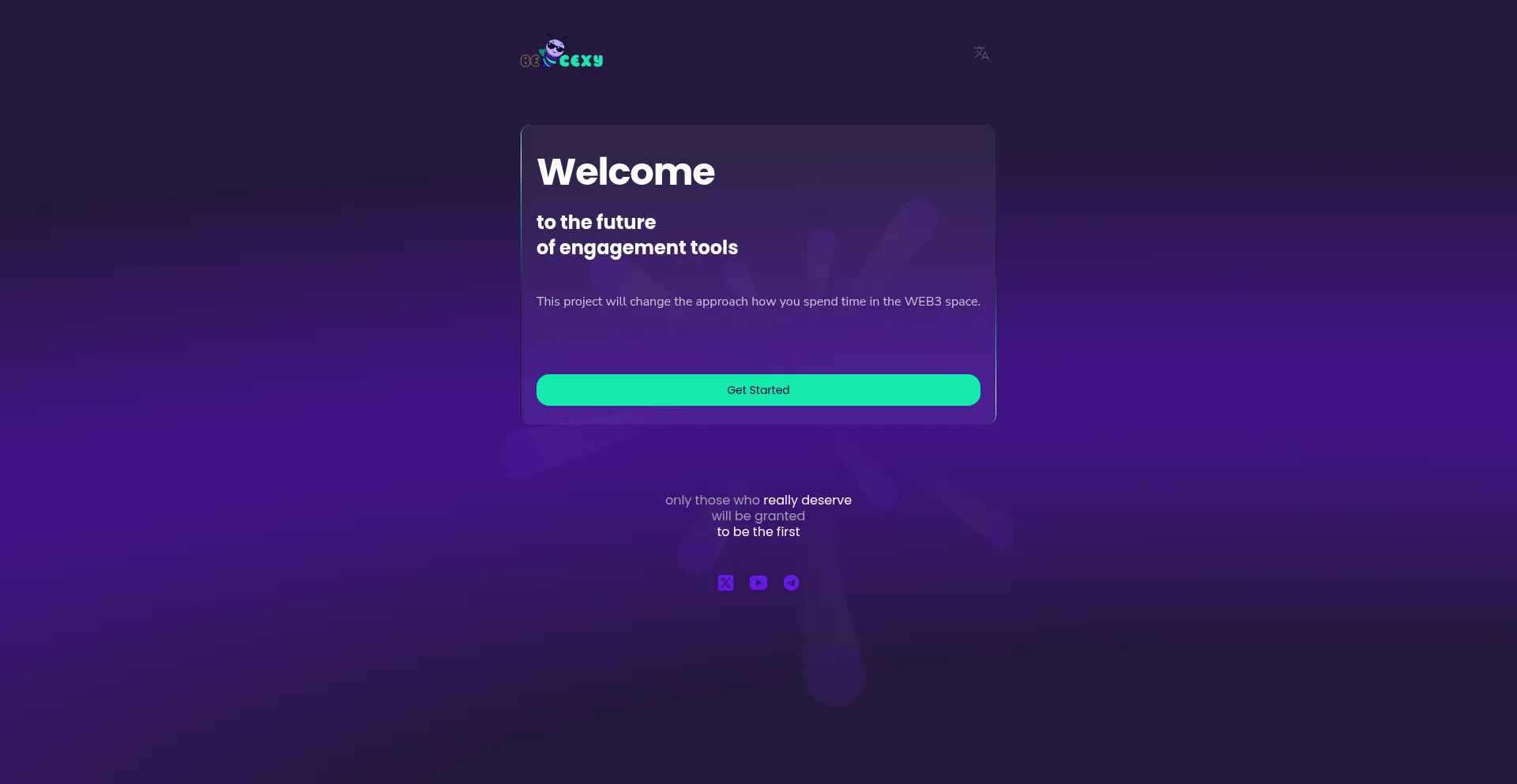 Website screenshot of Becexy.io