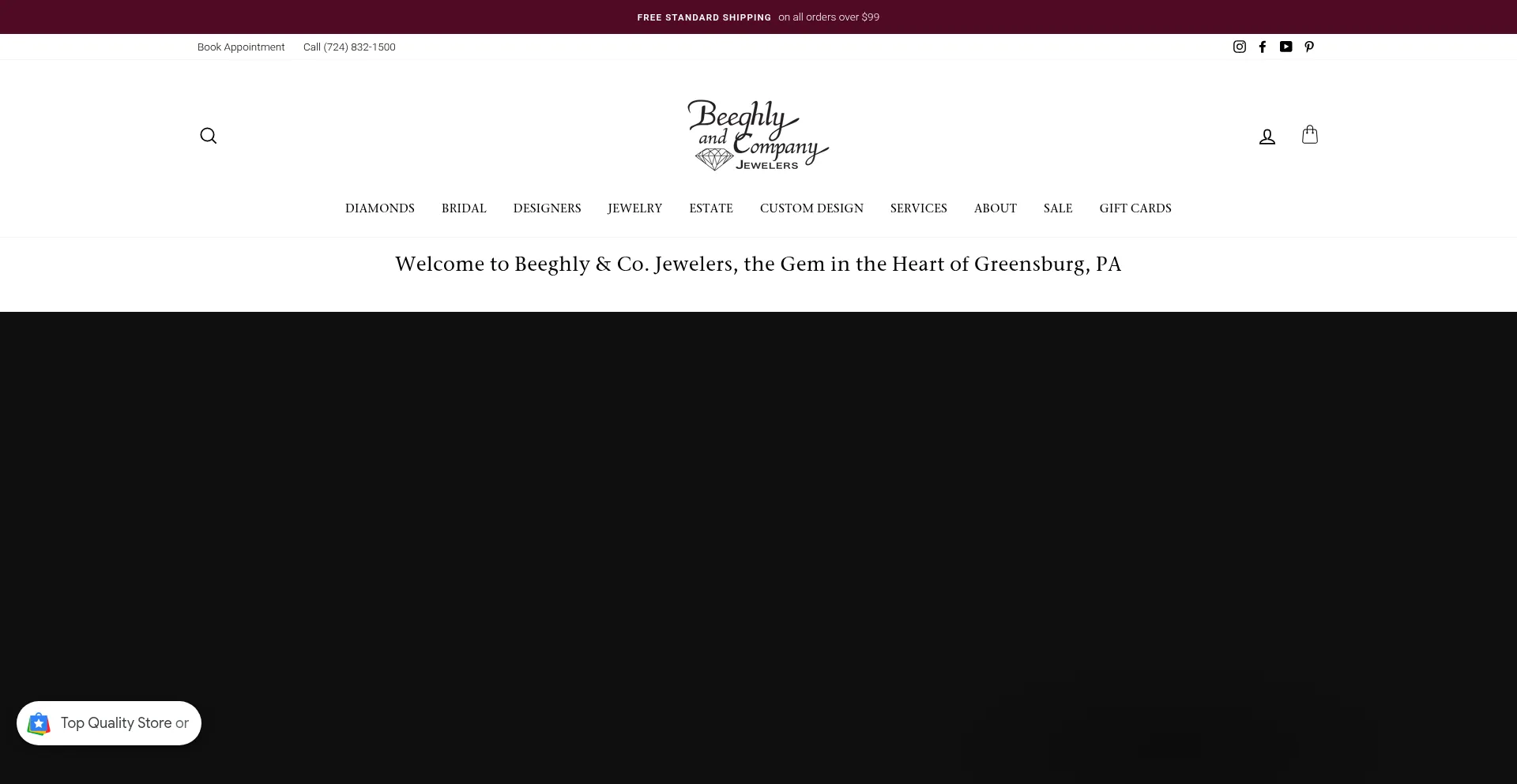 Website screenshot of Beeghlyandcompany.com