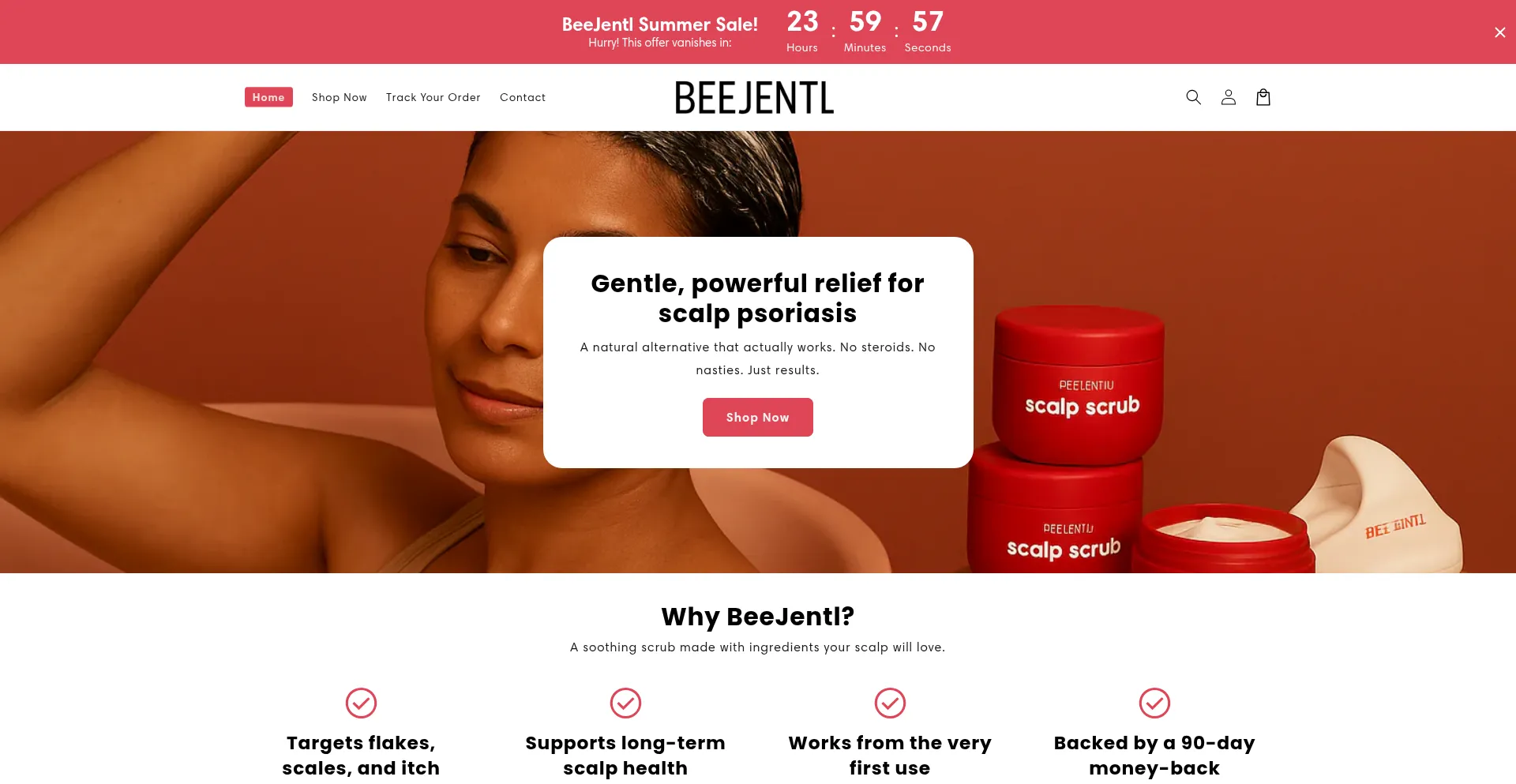 Website screenshot of Beejentl.com