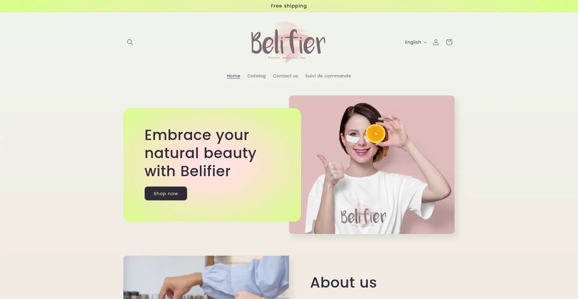 Website screenshot of Belifier.com