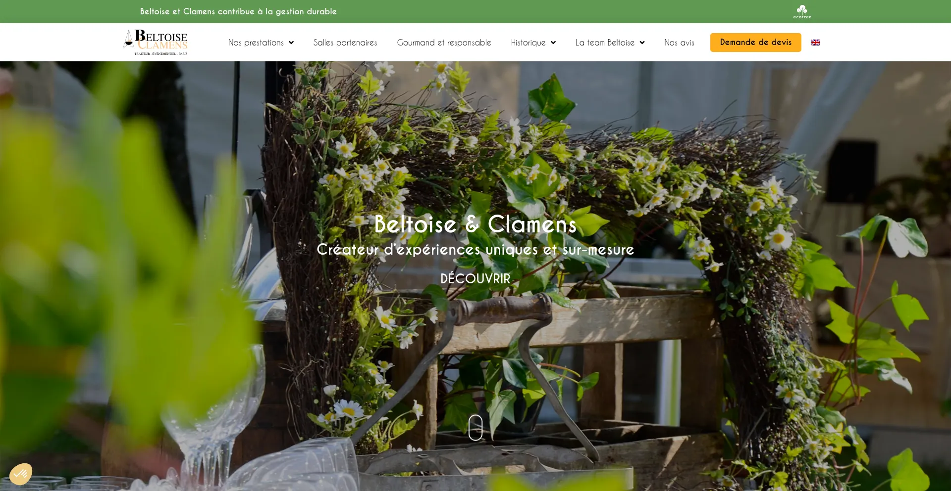 Website screenshot of Beltoise-clamens.com