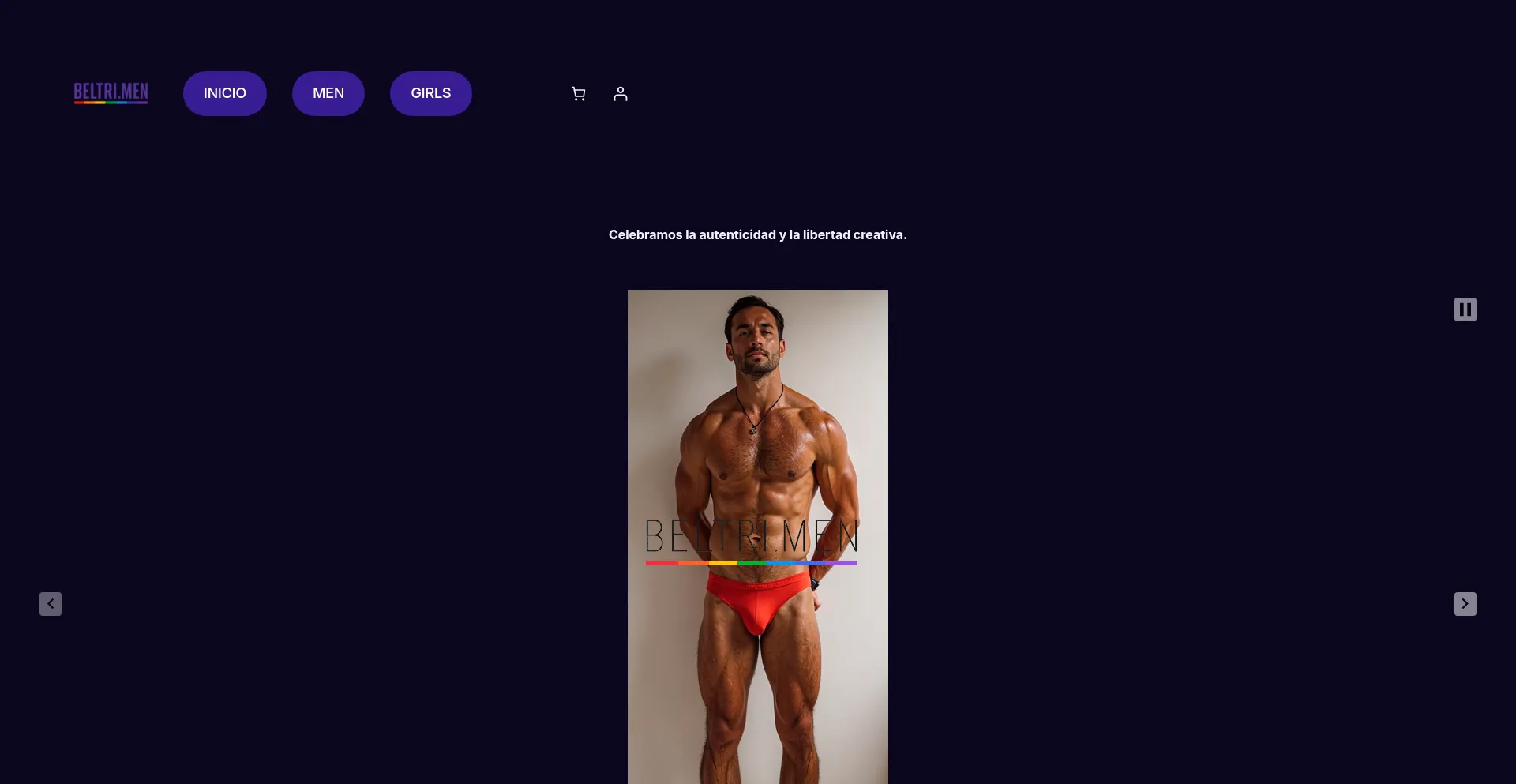 Website screenshot of Beltri.men