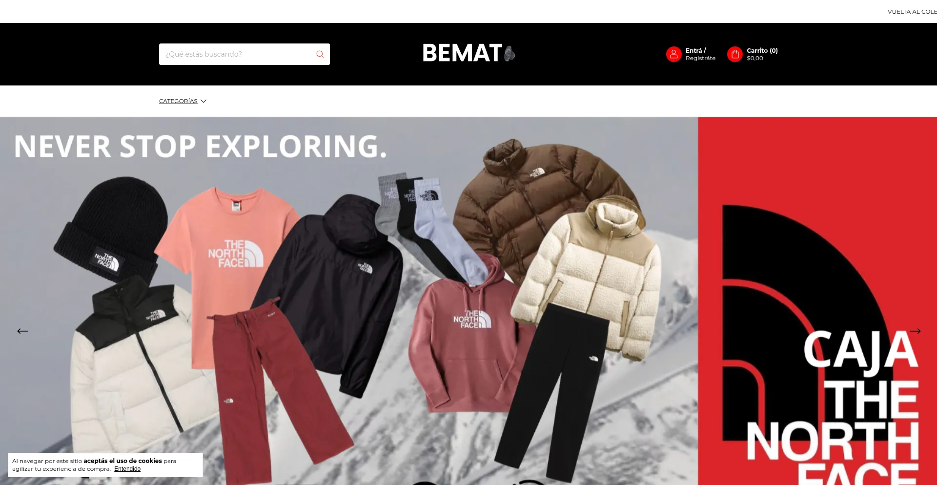 Website screenshot of Bemat.shop