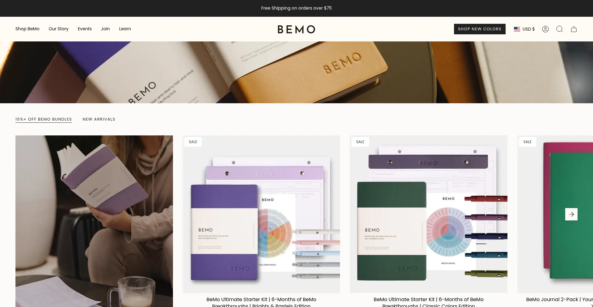 Website screenshot of Bemojournal.com