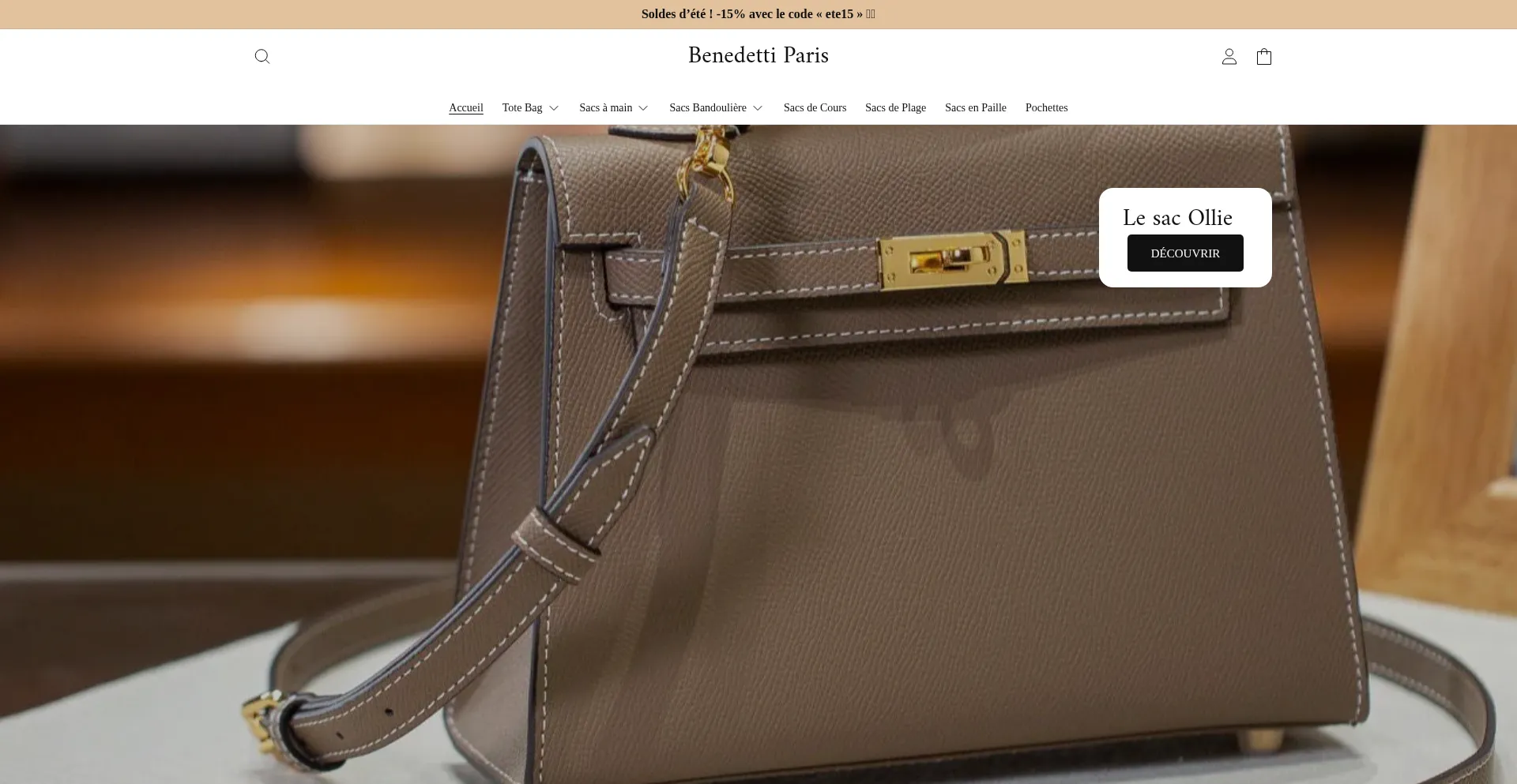 Website screenshot of Benedettiparis.com