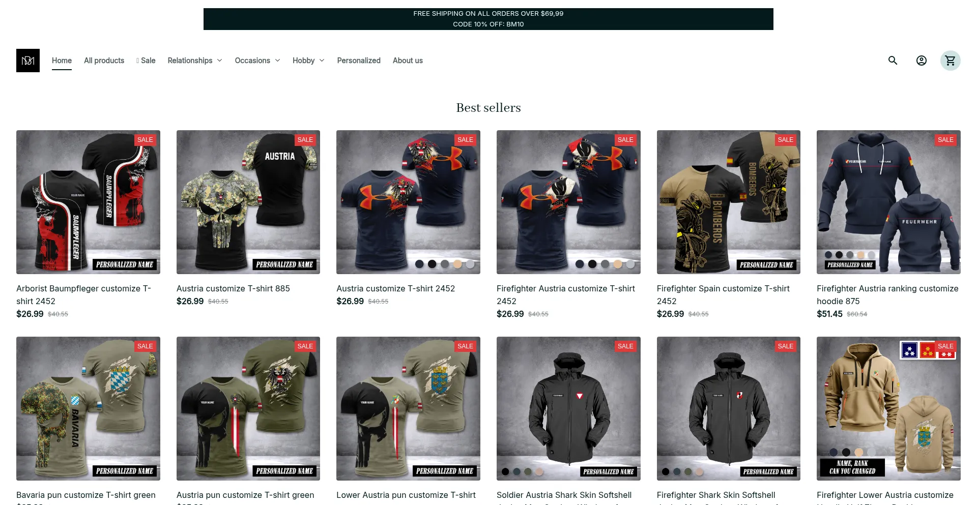 Website screenshot of Benmerch.com