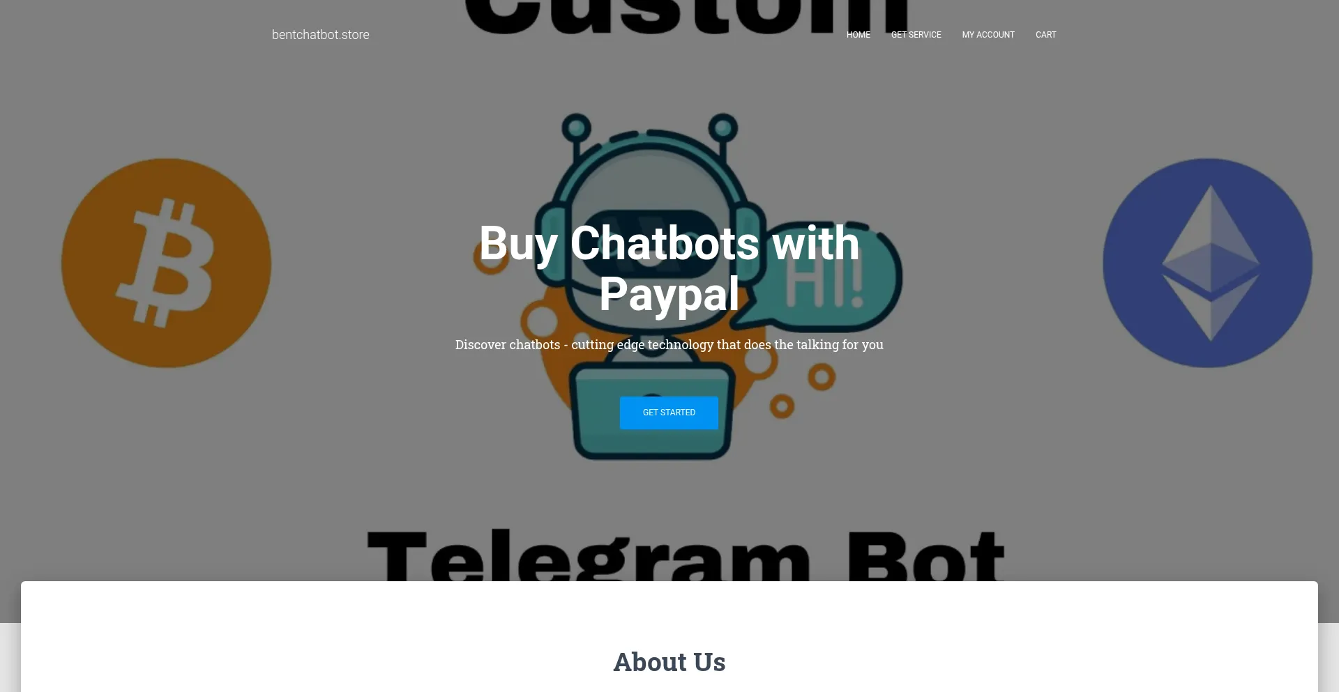 Website screenshot of Bentchatbot.store