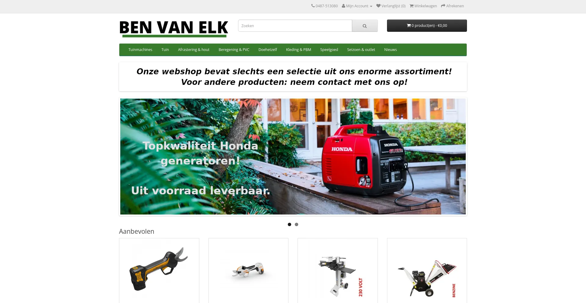 Website screenshot of Benvanelk.nl