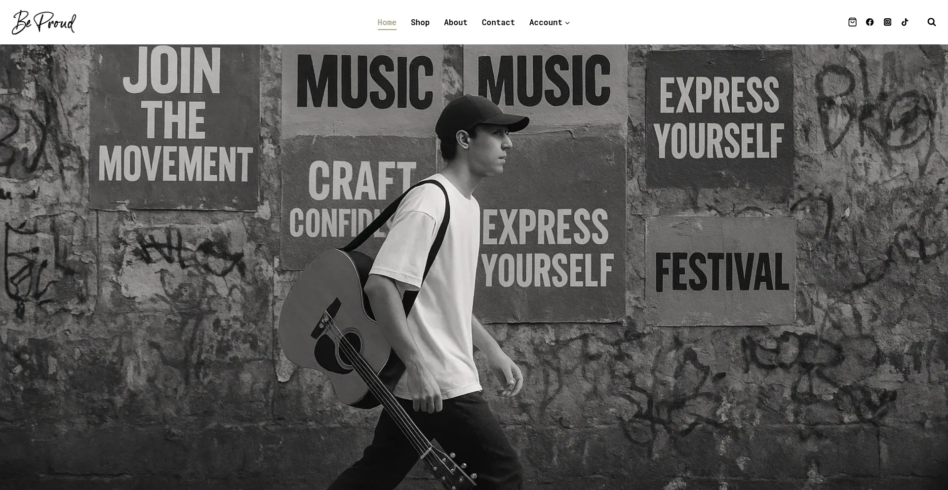 Website screenshot of Beproudwear.com