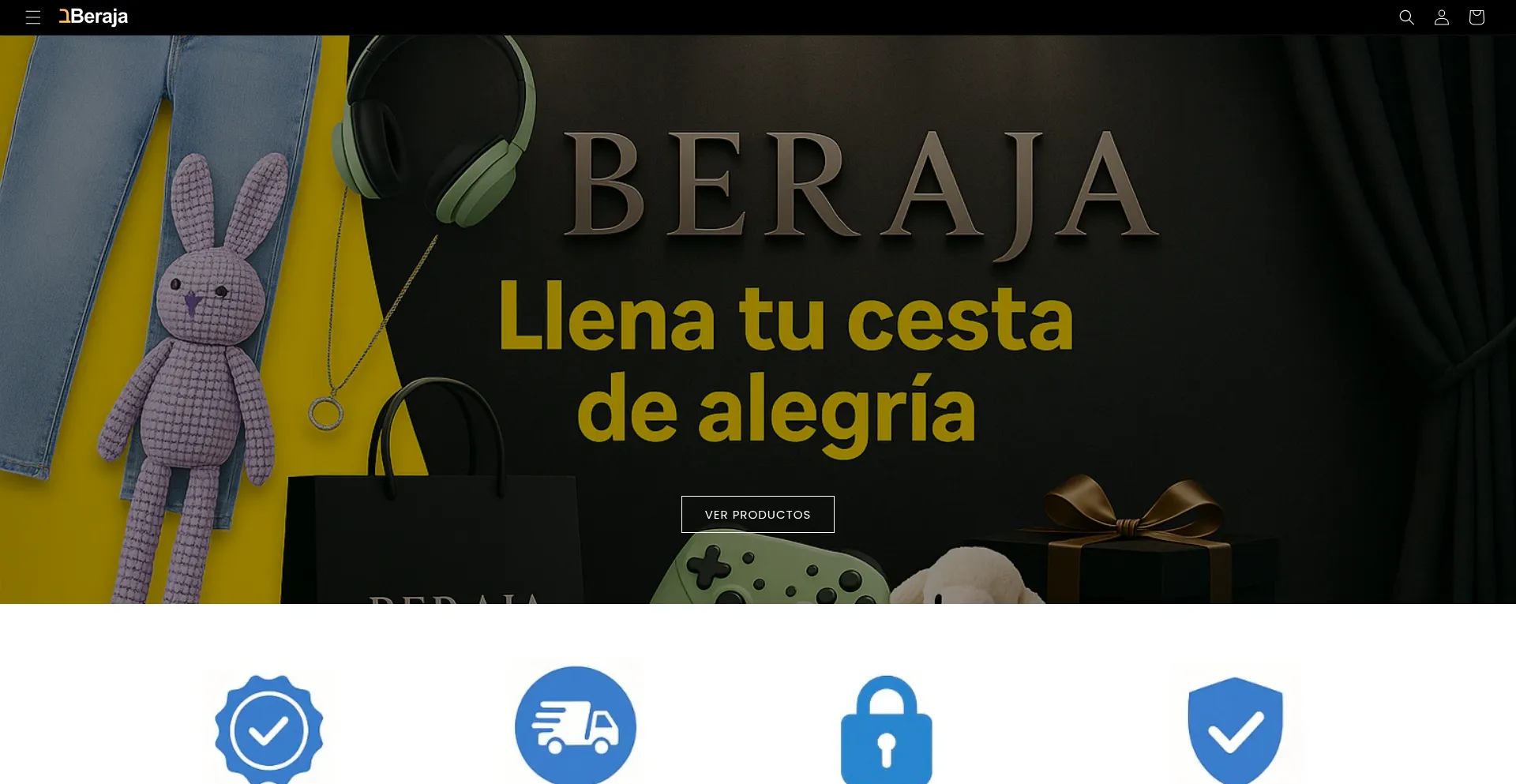 Website screenshot of Berajashop.com