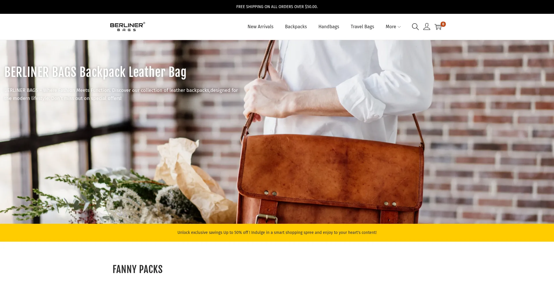 Website screenshot of Berliner-bag.com