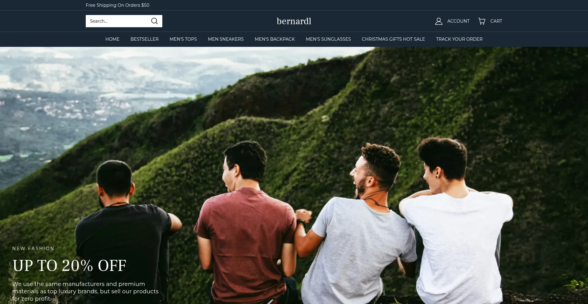 Website screenshot of Bernardl.shop