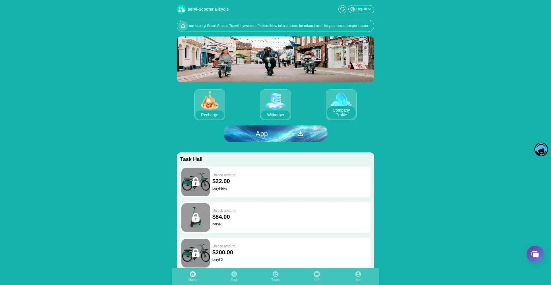 Website screenshot of Beryl-bike.com