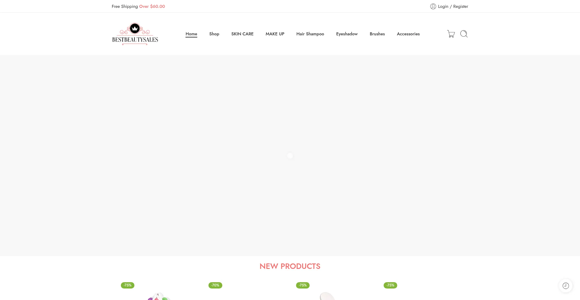 Website screenshot of Bestbeautysales.com