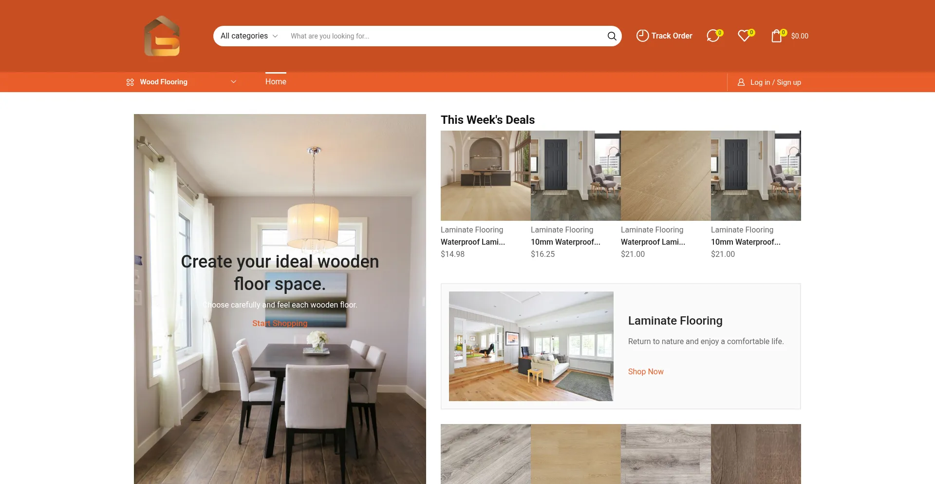 Website screenshot of Bestfloordeals.com