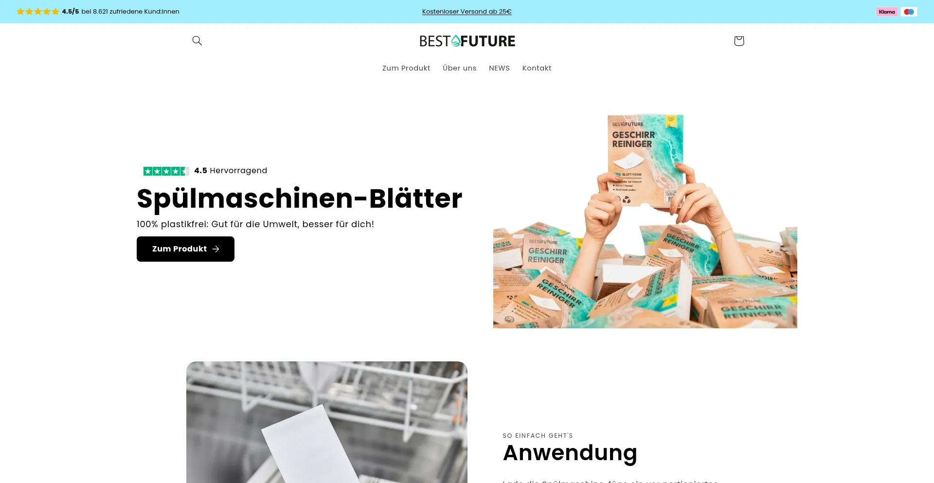 Website screenshot of Bestfuture.de
